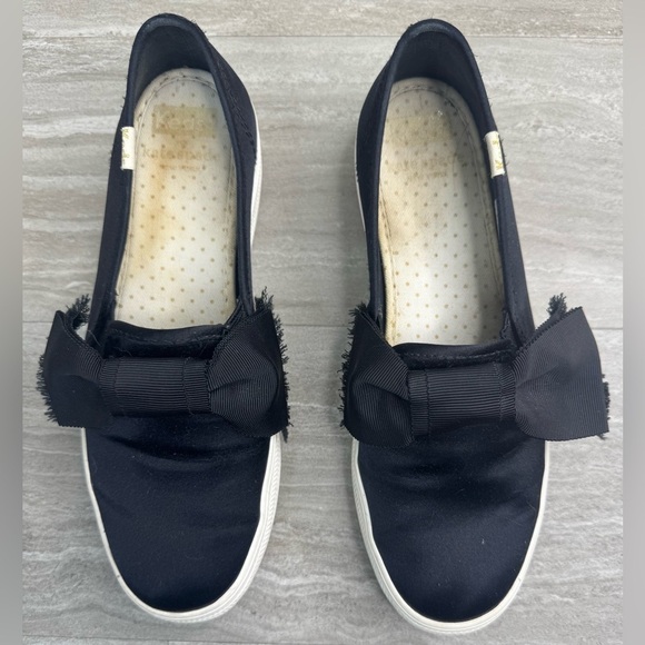 Kate Spade X Keds Triple Decker Satin Bow Tie Slip On Sneakers Size 6 - Picture 4 of 8